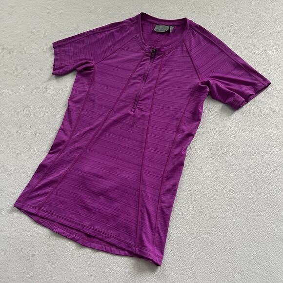 Athleta Purple UPF Sleeveless 1/4 Zip Pacifica Tee Swim Rashguard Top 439089 XS - Picture 2 of 8